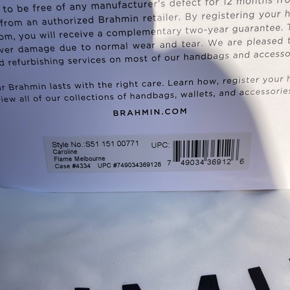 Brahmin Caroline in Flame Melbourne leather - Picture 9 of 10